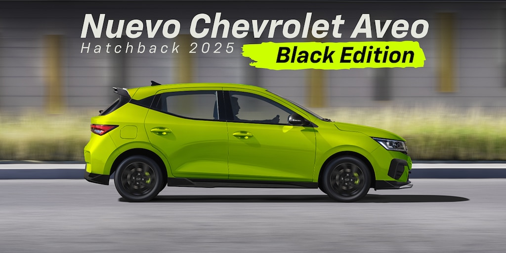 Nuevo sedán Chevrolet Aveo Hatchback 2025 Black Edition