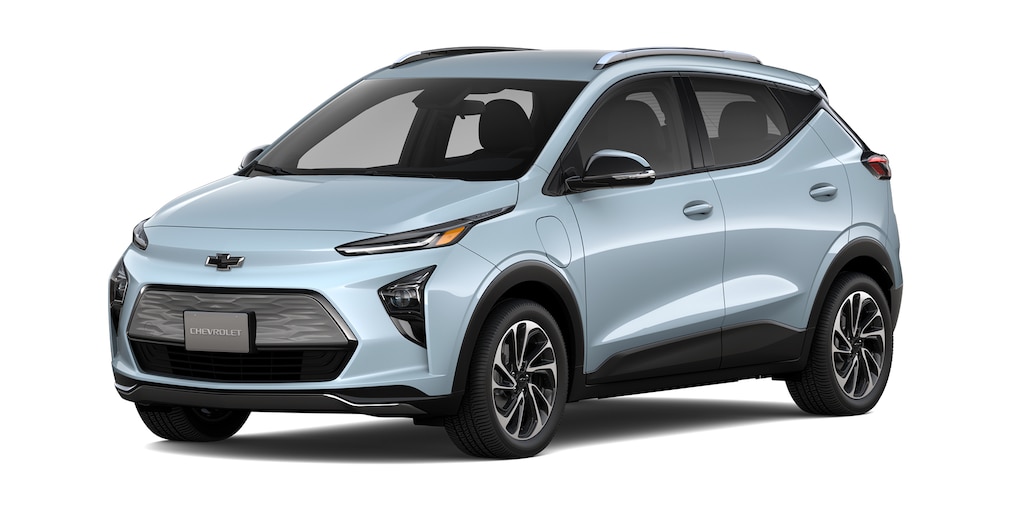 Chevrolet Bolt EUV, SUV eléctrica en color azul nimbus