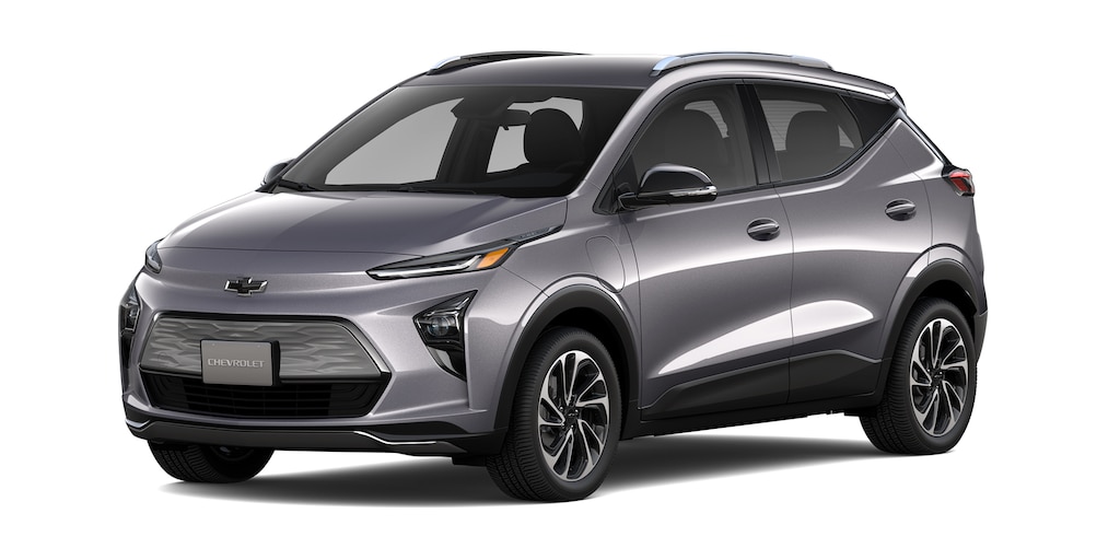 Chevrolet Bolt EUV, SUV eléctrica en color azul gris mastin