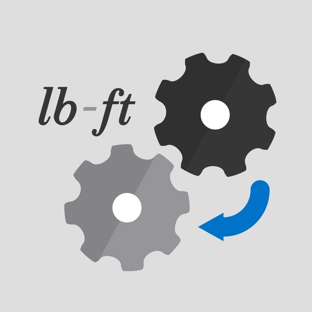 Ícono de 266 lb-pie de torque