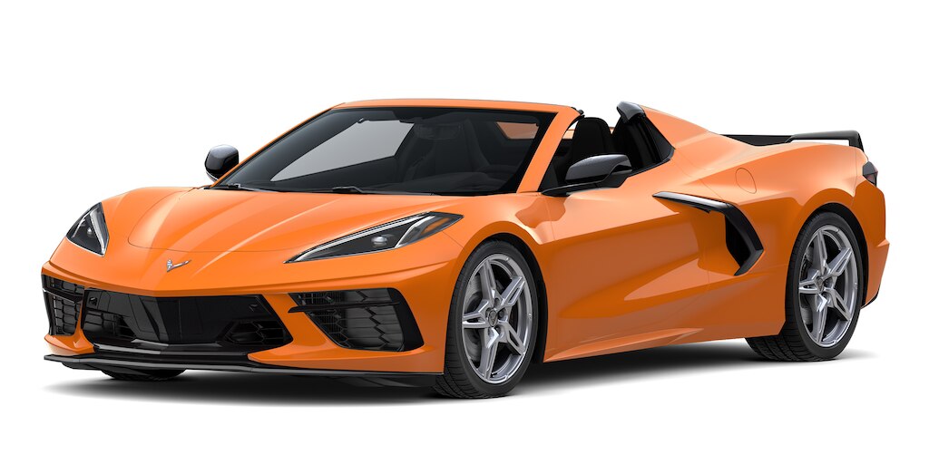 Chevrolet Corvette Stingray 2024 en color amplify orange tintcoat