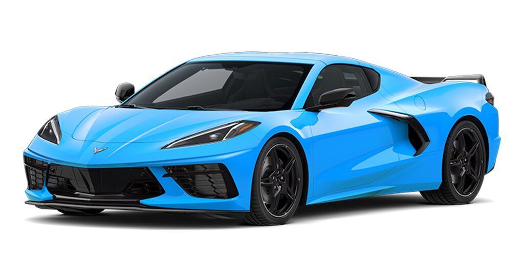 Chevrolet Corvette Stingray 2024 en color rapid blue