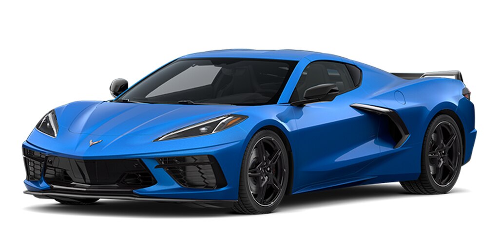 Chevrolet Corvette Stingray 2024 en color riptide blue metallic