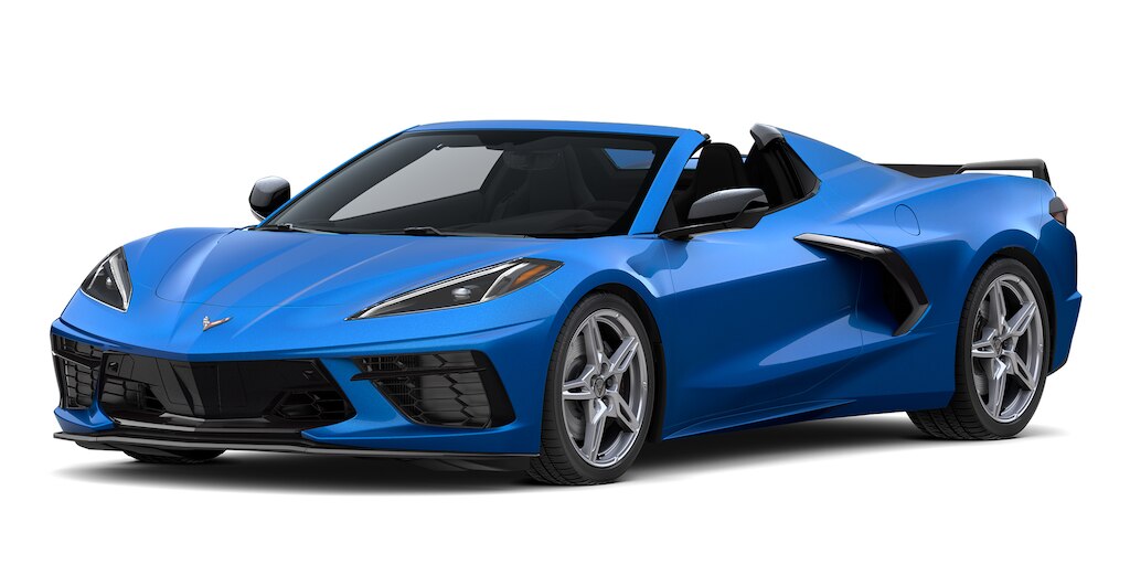 Chevrolet Corvette Stingray 2024 en color riptide blue metallic